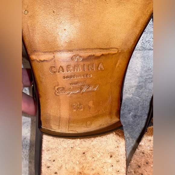 CARMINA Spain Inca Double Monk Straps Museum Brown Leather Dress Shoes 7.5 US - Picture 6 of 11